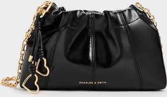 Charles & Keith Ciara Ruched Crossbody Bag