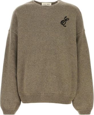 Fear of God Waffle Crewneck Sweater - Heren - Ronde hals truien - Bruin - L - Wol - Truien & Vesten