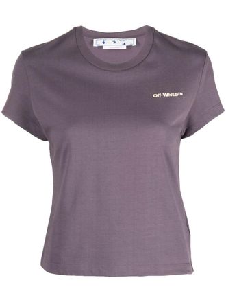 Off-white T-shirt con stampa - Viola