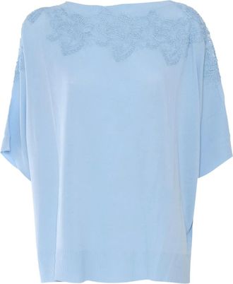 Ermanno Scervino Top con decorazione - Blu
