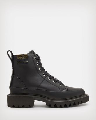 AllSaints Myla Leather Combat Boots