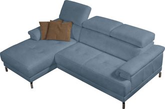Egoitaliano Ecksofa »Soul, Design und Sitzkomfort auf hohem Niveau, tolle Details, L-Form« mit Recamiere, inkl. Kopfteilverstellung