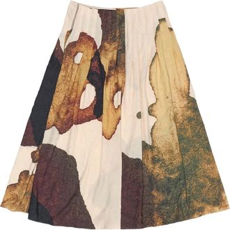 Bimba & Lola Plooirok met abstracte print - Beige