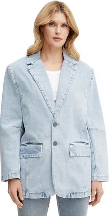 Liu Jo Drieknoops Denim Blazer - Dames - Blazers - Blauw - L - Denim - Jassen