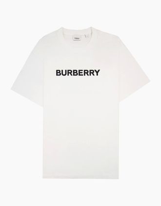 Burberry Mens Burberry Logo Print T Shirt White - Size: 40