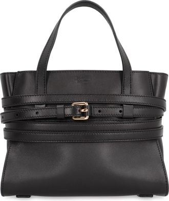 Moschino Womens Handbag Tie Me Small Leather Black Sheep Handbags Hand Bags