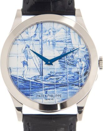 Patek Philippe Rare Handcrafts Automatic Blue Dial Watch 5089G-062