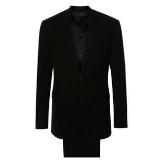 Giorgio Armani Single Breasted Suits, male, Black, Size: S Beauty Suit