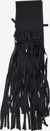Carven Tücher & Schals - Silk Scarf With Unique Ribbon Fringe Border - Gr. unisize - in Schwarz - für Damen