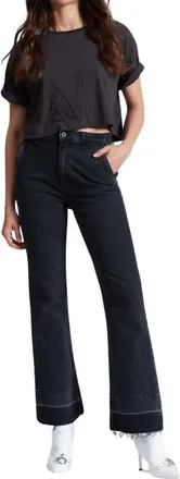 ASKK NY High Rise Cropped Trouser In Stone