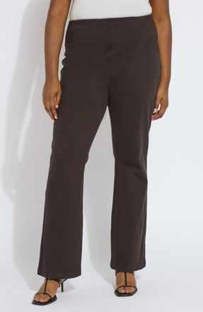 Lyss&eacute; ntials Pull-On Baby Bootcut Pants in Black at Nordstrom, Size 3X