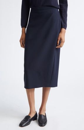 Max Mara Otre Stretch Wool Midi Skirt in Ultramarine at Nordstrom, Size 14