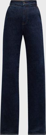 Veronica Beard Crosbie Wide-Leg Trouser Jeans