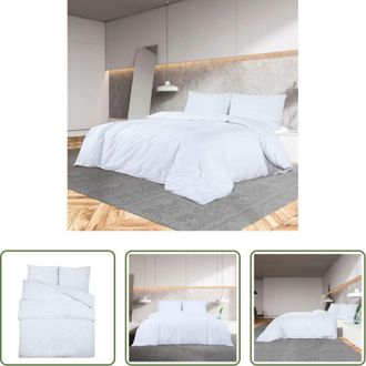vidaXL Coperta - Set Copripiumino Bianco 200x220 cm in Cotone