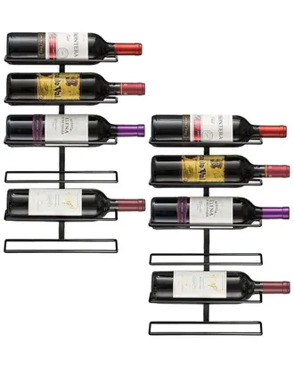 Sorbus Pack Of Two 6-Bottle Wall Mount Wine Racks