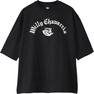 Willy Chavarria x Adidas logo short-sleeve T-shirt - Black