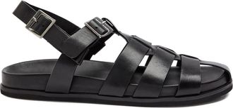 Grenson leather caged sandals - Black