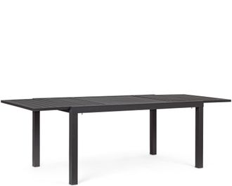 BIZZOTTO Hochwertiger, ausziehbarer Gartentisch Hilde 160-240 x 90 cm - Anthrazit