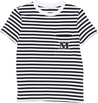 Max Mara Gestreiftes T-Shirt mit Applikation