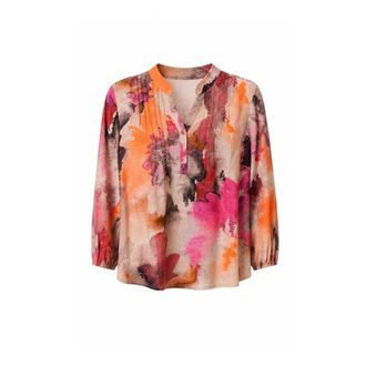 2-Biz Dames, Blouses & Shirts, Veelkleurig, Maat: 2XL
