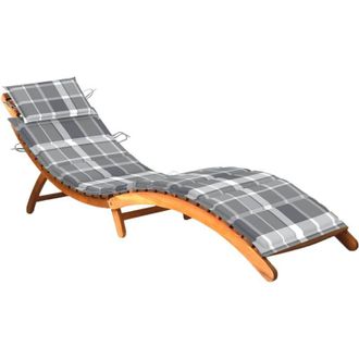 vidaXL Tumbona De Jard&iacute;n Con Coj&iacute;n Madera Maciza De Acacia Vidaxl