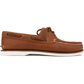 Timberland Mens Classic Boat Shoes - Tan Leather - Size UK 11.5