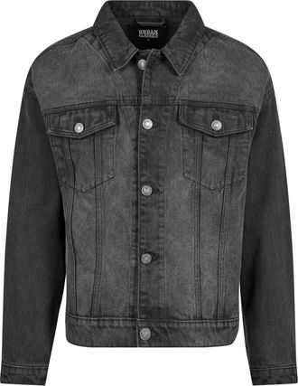 Urban Classics Heren zwaargewicht boxy denim jas (Zwart wassen)