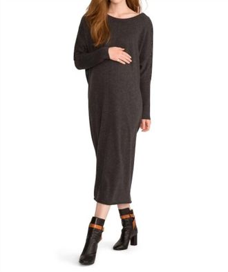 Hatch Lou Maternity Dress In Charcoal