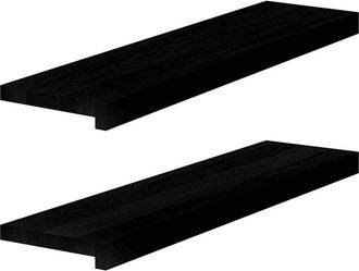 vidaXL Vidaxl - Alféizares de ventana 2 uds madera maciza roble marrón oscuro