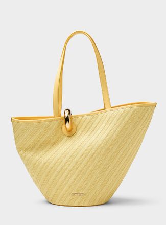 Jacquemus Womens Bambola braided weave leather tote bag