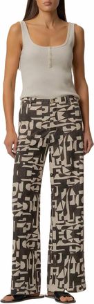Kut from the Kloth Meg Linen Wide Leg Pant In Chocolate