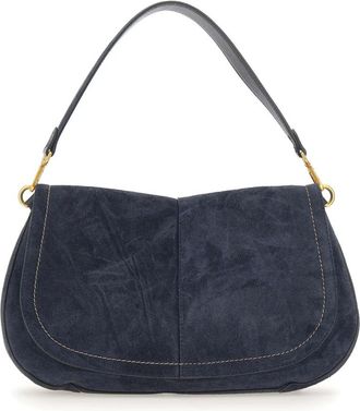 Gianni Chiarini Helena Ronde Schoudertas - Dames - Schoudertassen - Blauw - ONE Size - Leer - Tassen