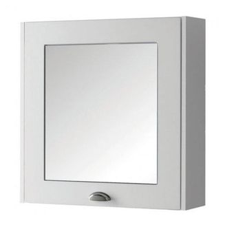 Clifton White Bathroom Mirror Cabinet 60cm Wide