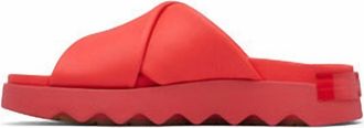 Sorel Womens Vibe Crisscross Slide In Red Glow/gum