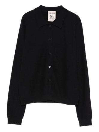 Semicouture collared buttoned cardigan - women - Virgin Wool - S - Blue