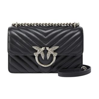 Pinko Love One Mini DC Sheep Nappa - female - PINKO - Cross Body Bags - Black - ONE SIZE - Bags