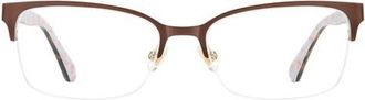 Kate Spade New York alexanne 53mm rectangular reading glasses in Brown at Nordstrom