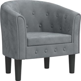 vidaXL Vidaxl - Sill&oacute;n De Terciopelo Gris Oscuro