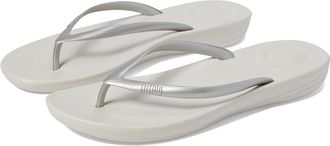 FitFlop Iqushion Ergonomic Flip-Flop Womens Sandals Silver 2 : 10 M (B)
