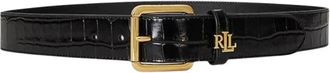 Ralph Lauren Krokodillenleren riem - Dames - Riemen - Zwart - XS - Leer - Accessoires