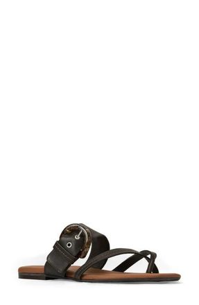 Aquatalia Asti Weatherproof Slide Sandal in Espresso Leather at Nordstrom, Size 10.5