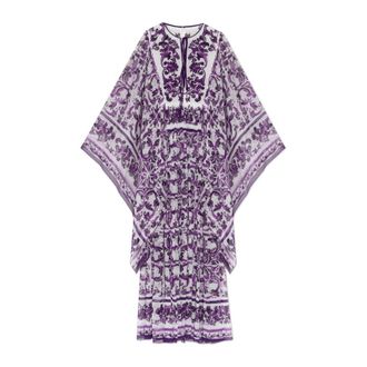 Dolce & Gabbana Dames, Jurken, Paars, Maat: S Zijde