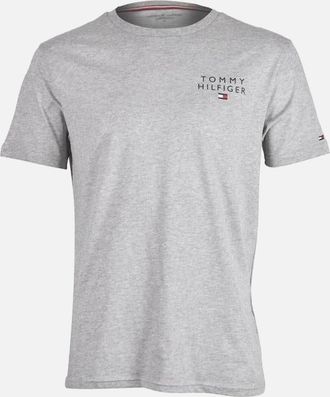 Tommy Hilfiger Mens TH Original Logo Lounge T-Shirt, Light Grey Heather - Size: 36