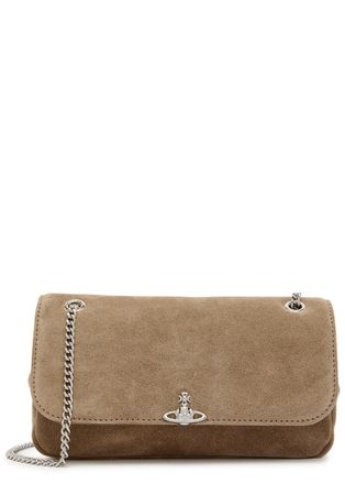 Vivienne Westwood Chain Suede Shoulder bag - Brown - One Size