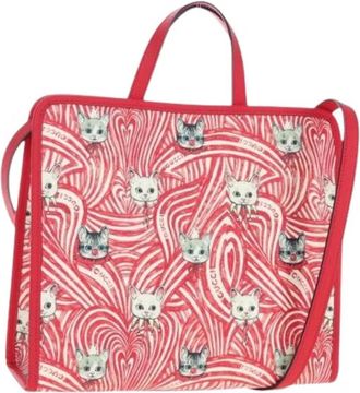 Gucci Pre-owned Hand Bag - Dames - Vintage Shopper - Rood - ONE Size - Leer - Vintage