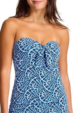 Tommy Bahama Island Cays Shell Cove Bandini Swim Top in Indigo Tide at Nordstrom, Size X-Small