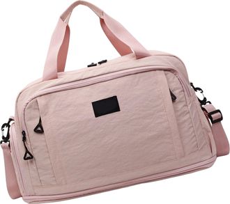 Generic Practical Waterproof Travel Duffle Bag with Multiple Pockets and Expandable Design for Gym Workout Business Trip, Pink