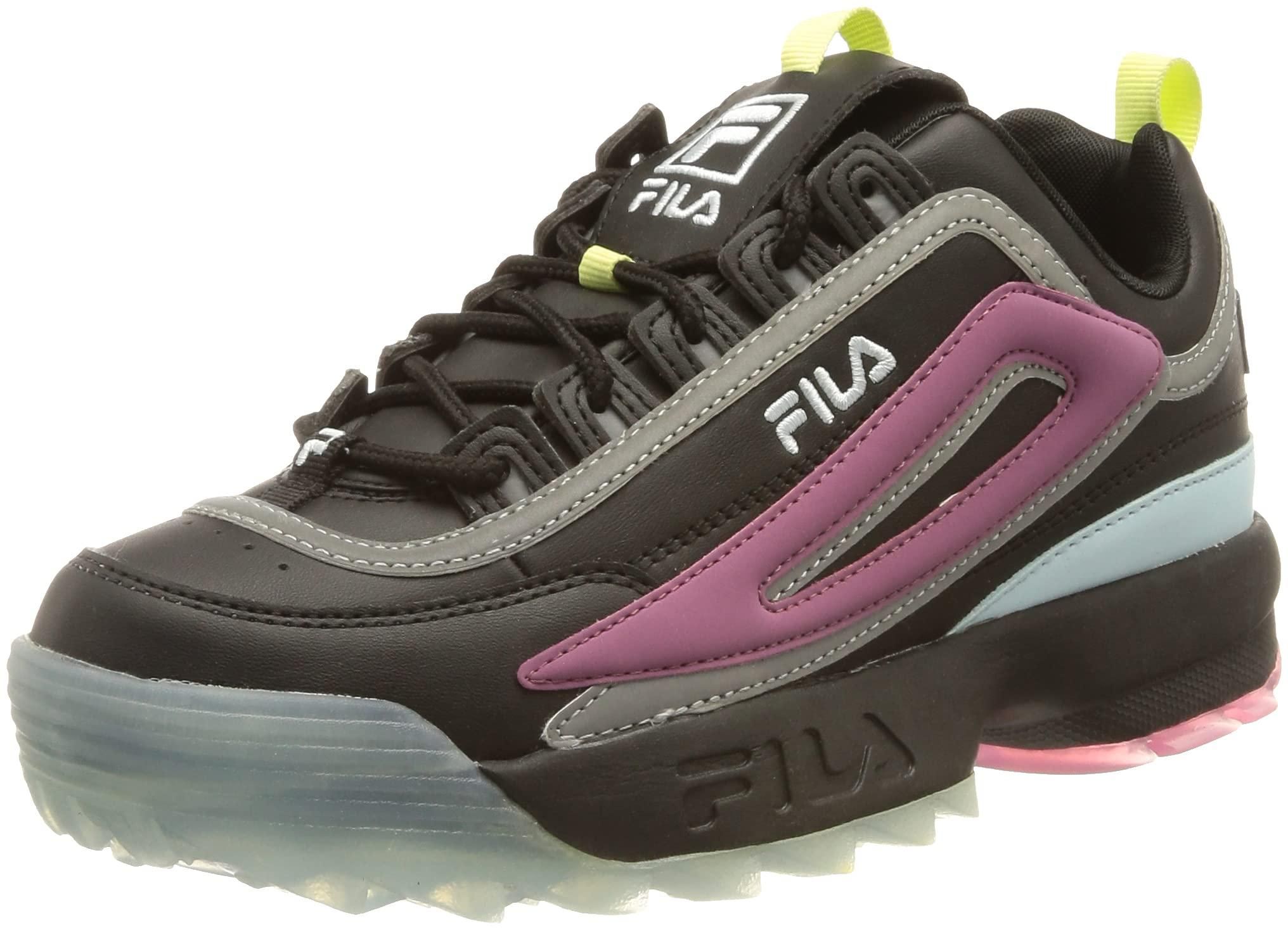 Fila disruptor pink and black on sale