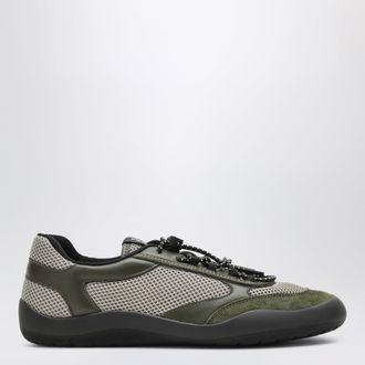 Prada Sneakers Speedrock verde militare in tessuto a rete