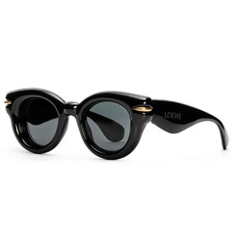 Loewe Sunglasses, female, Black, 46 MM, Round Sunglasses Inflated Style